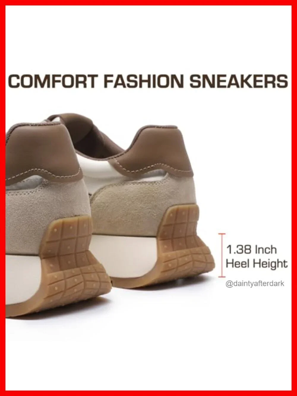 Women's Fashion Platform Sneakers Breathable Leather Walking Shoes